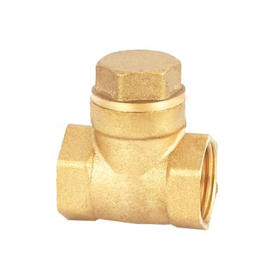 China 1/2, 3/4,11/4, 11/2 inch sandwich Horizontal Swing brass spring check valve for sale