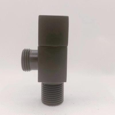 China 1/2*1/2 Square dumb black full copper angle valve en venta