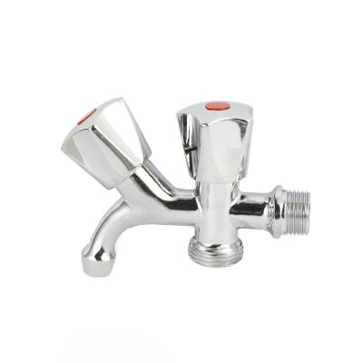 China China Brass bibcock water tap with 2 outlet for sale