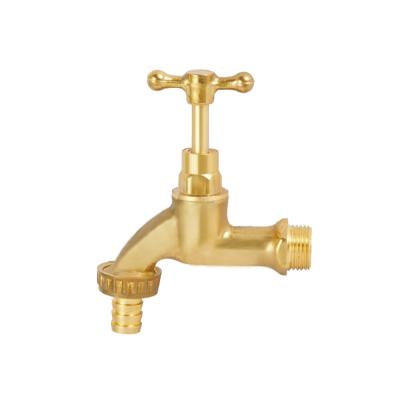 China Sand Blasting Brass Hose Bibbs Brass Outside Faucet For Piping Water System for sale
