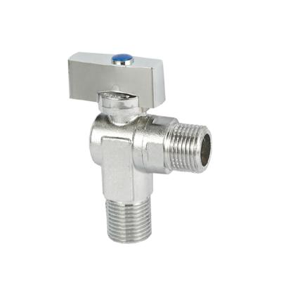 China 1/2 Inch Wall Mounted 12bar Brass Angle Valve Toilet Water Stop Valve for sale