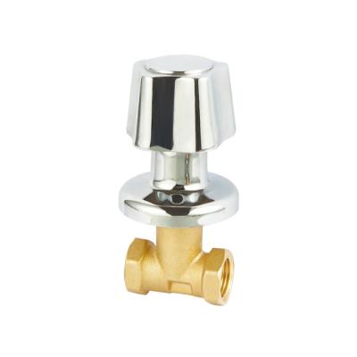 China Zinc Alloy Handle Brass Stop Valve Chrome Concealed  Stop Valve anti leakage for sale