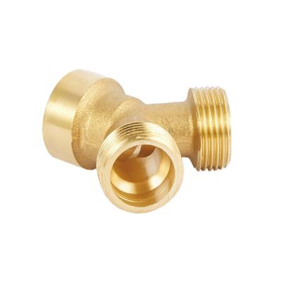 China Lightweight Brass Pex Pipe Fittings 3 Way Brass Connector Corrosion Resistance for sale