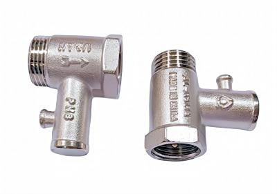 China 1/2 Brass Check Valve Nickel Plated Water Heater Safety zu verkaufen