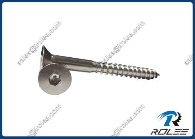 China 304/316 Stainless Steel Hex Drive Timber Wood Screw for sale