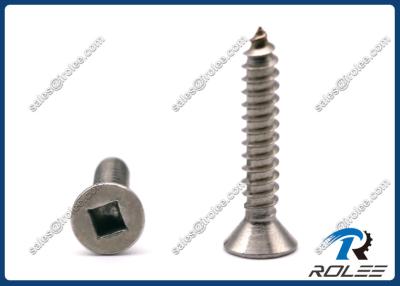 China 18-8 / 30/ 316 Stainless Square Drive Flat Head Self-tapping Sheet Metal Screws for sale