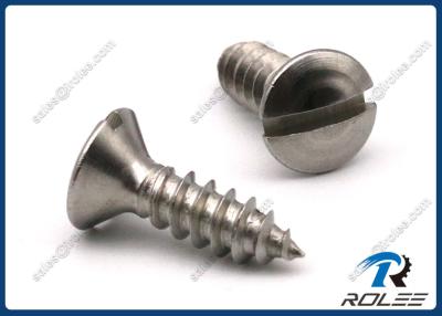 China 304/316/410/18-8 Stainless Steel Slotted Oval Head Sheet Metal Screw for sale