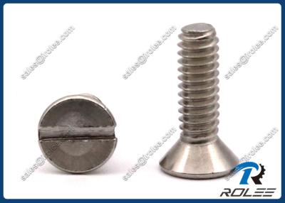 China 304/316/A2/18-8 Stainless Steel Slotted Flat Countersunk Head Machine Screw for sale