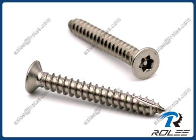 China Stainless Steel Flat head Torx Tamper Proof Self-tapping Thread Cutting Screws for sale