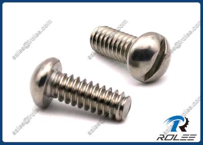 China 18-8/304/316 Stainless Steel Slotted Round Head Machine Screws for sale