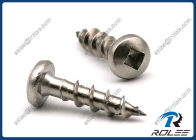 China 304/316/410 Stainless Steel Robertson Square Drive Pan Head Wood Screws for sale