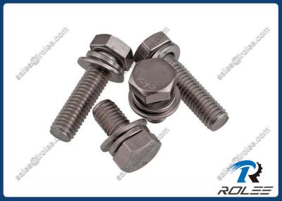 China Inox A2-70 Stainless Steel Hexagon Head SEMS Screw with Double Washers for sale
