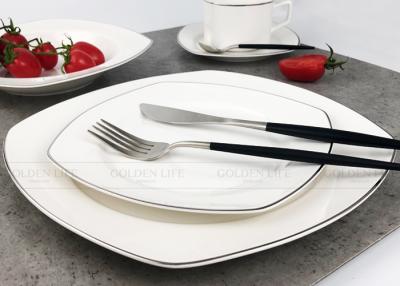China Luxury New Bone Elegant Dinnerware Sets Custom Rectangular Dinnerware Sets for sale