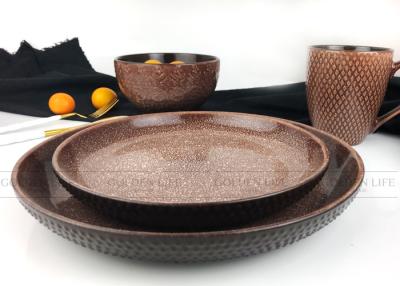 China AB Grade Modern Dinnerware Sets 420cc Capacity Ceramic Stoneware Material for sale