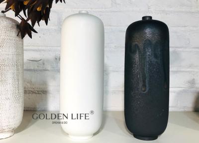 Chine Vase vert et blanc à noir en céramique de mobilier de maison à vendre