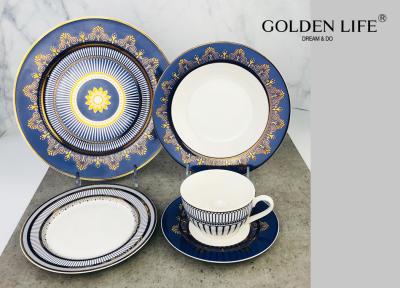 China Sunflower Porcelain 20-pc. Dinner Set Service for 4, 24K Gold-plated New Bone China Tableware for sale