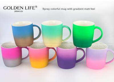 China 380CC  Pretty Gradient Colours Custom Coffee Mugs For Gift for sale