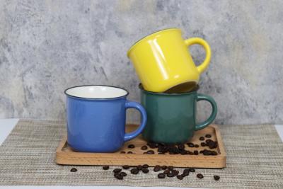 China 90cc Mug Imitation Enamel Cup Espresso Coffee Mug Ceramic drinkware for home use for sale