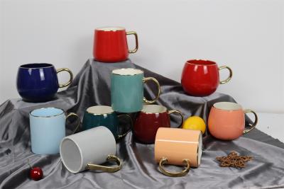 China 360cc fashion handgrip ball mug colorful tableware for office and home customized colors for sale
