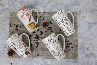China 510cc coffee mug milk mug Ceramic/Porcelain for Home and Office using customized design Te koop