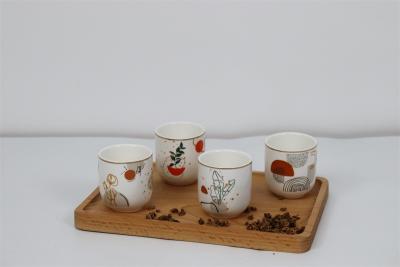中国 Mugs without handgrip in new bone china for home/office use ceramic coffee mugs for gift set 販売のため