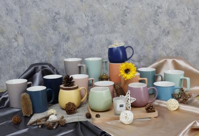 China Colorful coffee mug new bone china for home and office use ceramic mugs for gift set à venda