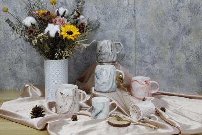 中国 Grain glazy mug new bone china for home and office use ceramic mugs for gift set 販売のため
