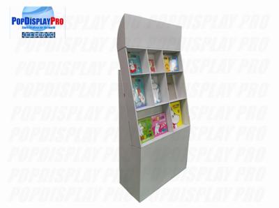 China Single Wall Cardboard Power Wing Display Visual Merchandising Moomin Books With 8 Pockets for sale