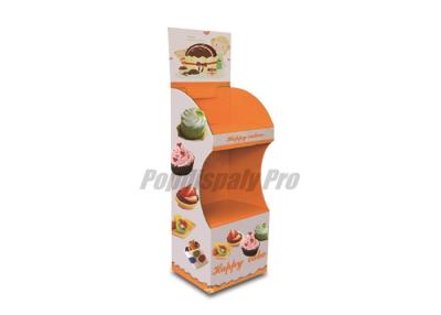 China 2 Tier Beautiful Cardboard Merchandising Displays Litho-Graphic Printed For Sweat Cakes for sale