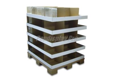 China Eco Friendly Cardboard Pallet Display Pantone Color With 5 Stackable Trays for sale