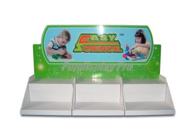 China Custom Paper PDQ Tray Display Easy Science Toys with 2 Middle Diviers and 3 Sections for sale