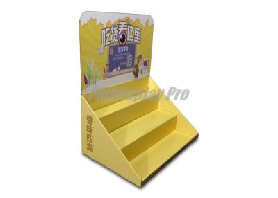 China Las cajas de presentación de la bandeja PDQ del estante PDQ 3 gradas que se separan commercializan para las comidas de bocado en venta