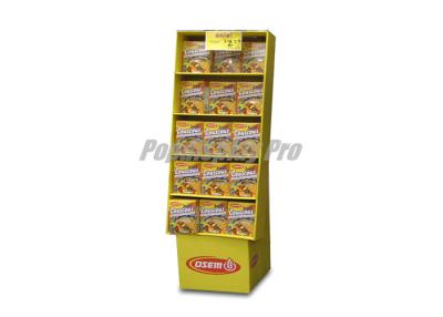 China Eco Friendly Paper 5 Shelves Side Wing Display Free Standing Easy Assembly for sale