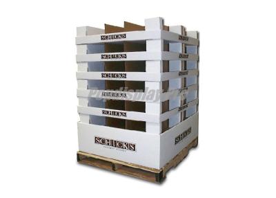 China Eye Catching Cardboard Pallet Display Pantone Color Printed For Clothing for sale