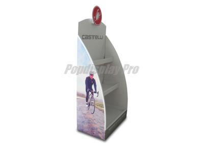 China Round Side Floor Standing Standee Display 3 - Shelves For Men Wool Sports Sweater for sale