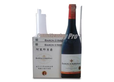 Китай напечатанные логотипом дисплеи пола картона 3Д рифленые твердые для удержания красного вина продается