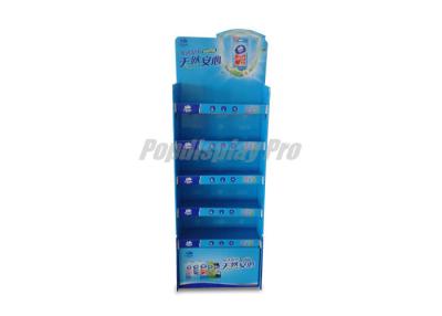 China Eye Catching Cardboard Corrugated Floor Displays 5 - Tier Easy Assembly for sale