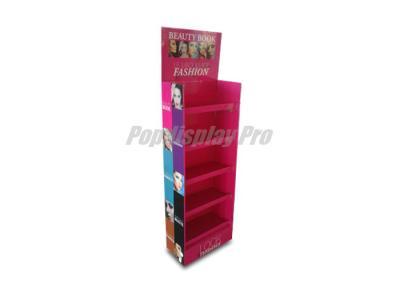 China Rigid Cardboard Floor Standing Display Units For Womens Eye Shadow Makeup Holding for sale