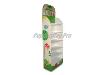 China Stylish Cardboard Shelf Display Full Colors Printed With Round Side Tops for sale
