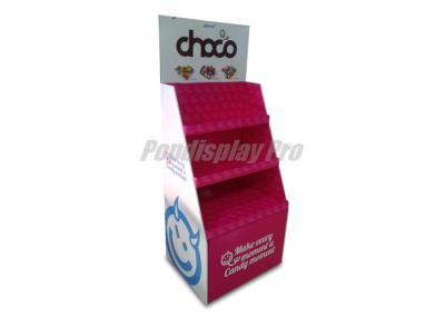 China FMCG Cardboard Shelf Display , 3 Shelf Chocolate Point Of Sale Display for sale
