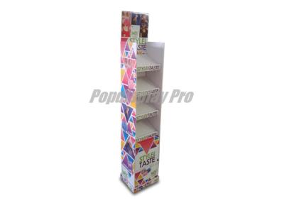 China Peso ligero de la exhibición del caramelo de la cartulina de los gráficos del impacto con cuatro estantes en venta