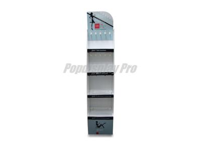 China 4 Shelf Cardboard Pop Point Of Purchase Displays 10 Hooks Simple Structure for sale