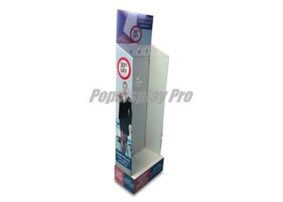 China Custom Cardboard Hook Display , Rigid Cardboard Stand Up Display With Price Tag Holder for sale