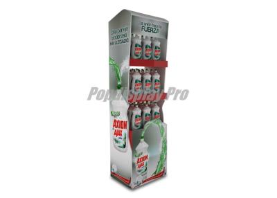 China Recyclable 3 Shelves End Cap Displays Corrugated Display Shippers For Cleaning Detergent for sale