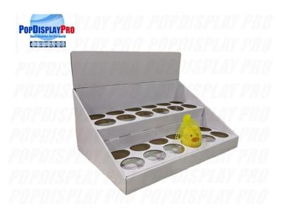 China Cardboard Retail Shipper Display 1 Tier With Round Hole Divider for sale