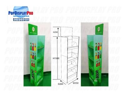 China Beverage Drinks Floor Shelf Pop Up Display Stands 5 Tiers 76kgs Holding Capacity for sale