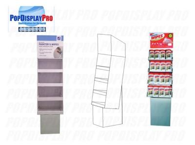 China Temporary Card Cardboard Floor Displays 140gsm Disinfectant Wipes for sale