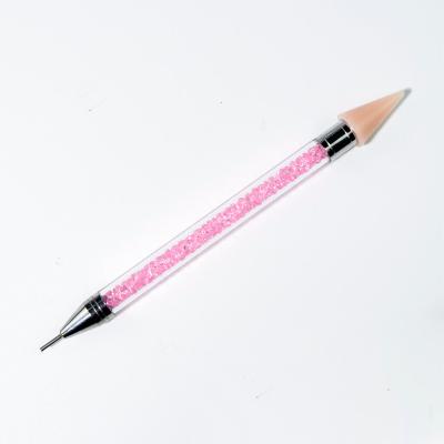 China 50g/pc Double Way Nail Art Picker Dotting Tools with Custom Magic Rhinestone Pen for sale