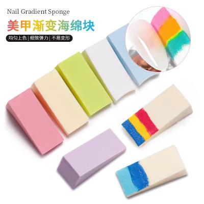 China Triangle Spongy Nail Gradient Color Stamping Sponges Set with 3D Image Coloring Stamp for sale