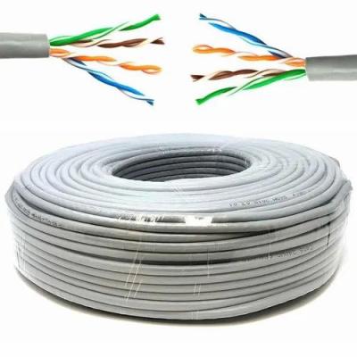 China White Cat6 Ethernet Cable Roll With Shielding Unshielded High Durability for sale